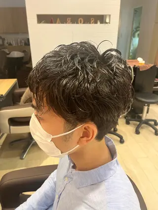 パーマ メンズ 本田 昂之のヘアスタイル