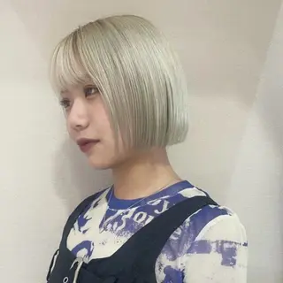 ショート ハイトーン/ボブ/ ハイライト🌱ᩚ涼介のヘアスタイル