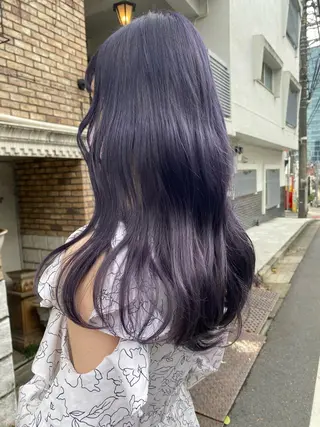 セミロング カラー お任せヘア☘️☘️ 及川渚のヘアスタイル