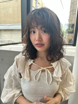 ミディアム パーマ お悩み解決パーマ hana🩰のヘアスタイル