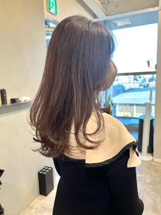 セミロング カラー レイヤー/透明感 🍃鈴木裕介のヘアスタイル