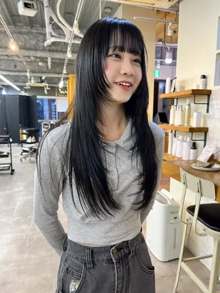 ロング カラー benji仙台所属・KOKI/ ボブ/ パーマ/透明感カラーのヘアスタイル