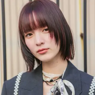 ショート カラー nui所属・清水優/レイヤー/ ボブ/髪質改善のヘアスタイル