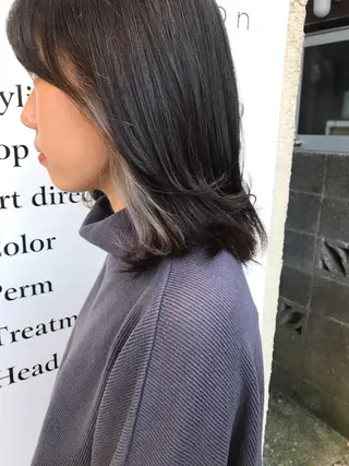 ミディアム カラー riho/ブリーチ/ デザインカラー/辻堂のヘアスタイル