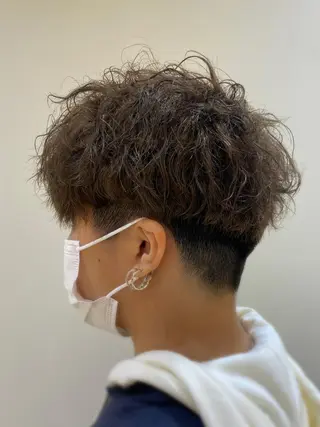 ショート パーマ メンズ 小顔レイヤー💗 木村実樹のヘアスタイル