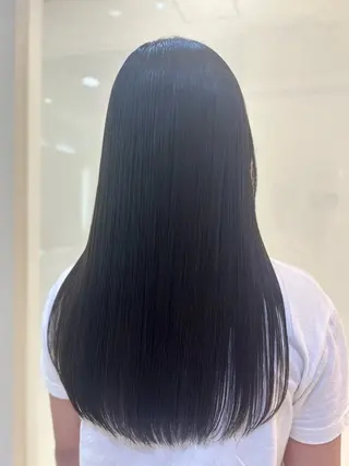 セミロング パーマ 艶質改善/縮毛矯正 ササキナツミのヘアスタイル