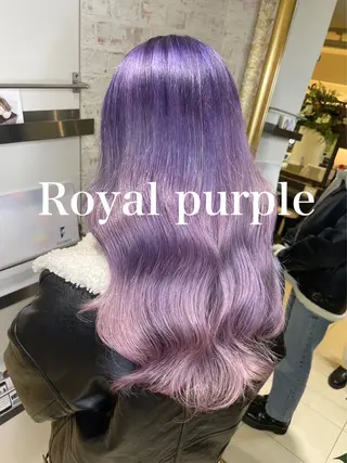 セミロング カラー matiz マティス 表参道所属・💜アンブレラカラー 髪質改善 丸尾】のヘアスタイル