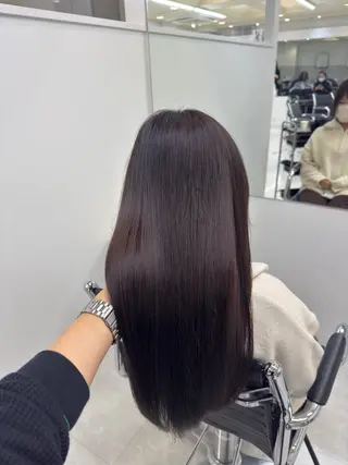 ロング カラー ブリーチなしWカラー /艶カラー✨のヘアスタイル