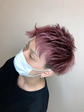 ショート カラー メンズ Kou所属・💜髪質改善美髪💜 星野清光のヘアスタイル