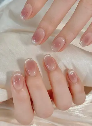 ネイル RAFFINE 月🦋🩵のネイルデザイン