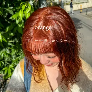 セミロング カラー 🫧髪質改善/Wカラ ー 暖色 🌸桜🌸のヘアスタイル