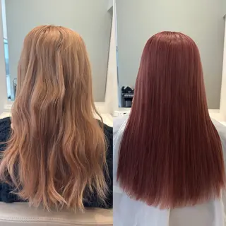 セミロング カラー ヘアアレンジ 押切 響 のヘアスタイル