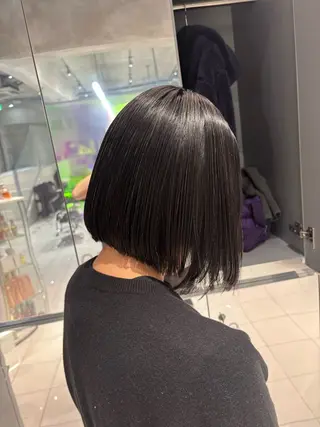 ショート リン🔔ボブ cut ベージュカラー🤎のヘアスタイル