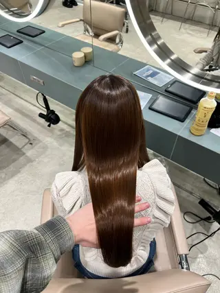 ミディアム カラー ✨髪質改善 縮毛矯正 艶髪 立川美容室✨のヘアスタイル