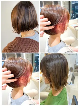 カラー 30代からの大人 ショートのヘアスタイル
