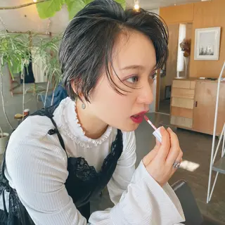 ショート カラー パーマ ヘアアレンジ メンズ キッズ ネイル マツエク・マツパ モリモト サナのヘアスタイル