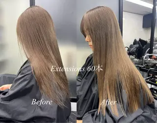 ロング カラー シールエクステ特化 ハイトーン、NANAのヘアスタイル