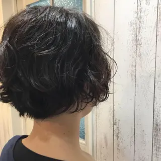 ショート パーマ 金崎 新吾のヘアスタイル
