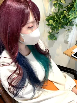 ロング カラー ハイライト✨髪質改善 TAKAさんです😊のヘアスタイル