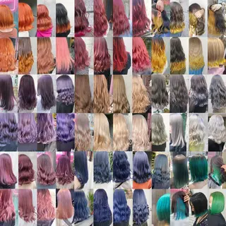 ロング カラー メンズ JuNブリーチに 縮毛矯正するプロのヘアスタイル