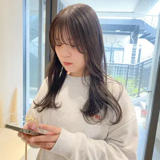 ロング カラー cie所属・ボブ/ミニボブ 透明感カラーkadoのヘアスタイル