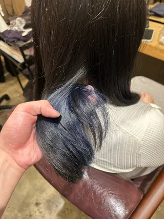 セミロング アレンジ/新宿 透明感カラー/ヤノのヘアスタイル