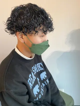 ミディアム パーマ メンズ 🔹YUTA🔹 メンズパーマのヘアスタイル