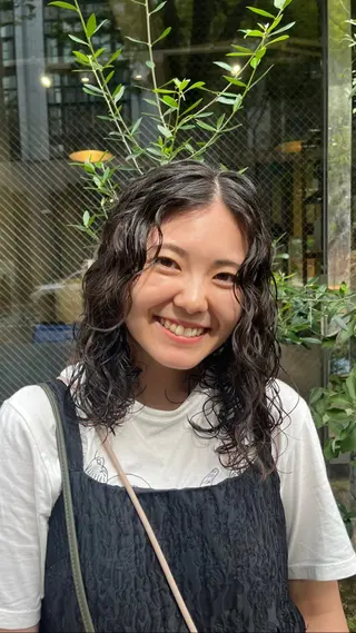 カラー えんぐちとも／透明感 カラー／博多ボブのヘアスタイル