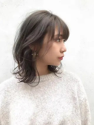 ミディアム カラー 寺山 佳貴のヘアスタイル