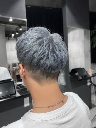 ショート カラー パーマ ヘアアレンジ メンズ _WHITE京橋店所属・髪質改善_WHITE RYUSUKEのヘアスタイル