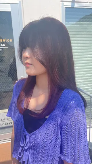 ロング カラー emusalon前橋川原店所属・松井 悠希のヘアスタイル