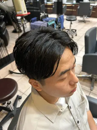 ショート メンズ 大阪/梅田/シャドウ パーマ/ノボリユウタのヘアスタイル