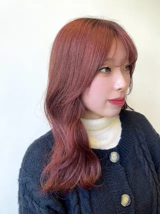 セミロング カラー 暖色カラー/似合わせ カット/名古屋/辻のヘアスタイル