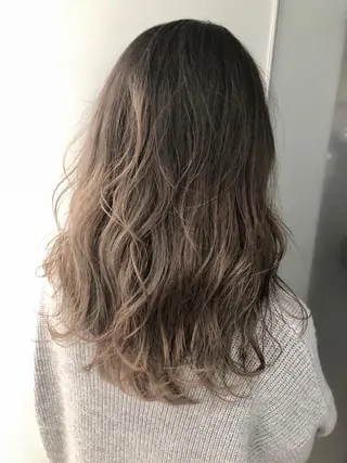 セミロング カラー パーマ 酸性縮毛矯正のプロ 杉山玲介のヘアスタイル