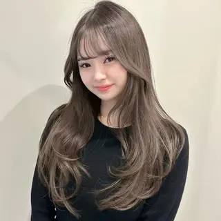 セミロング 🌹ハッシュカット、 レイヤー韓国ヘア🌹のヘアスタイル