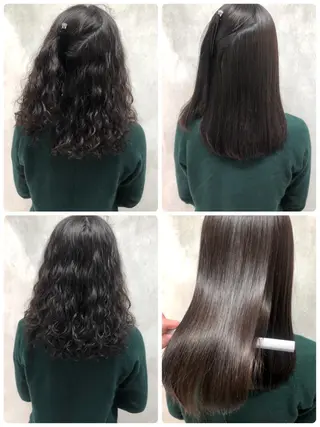 ロング 満足度⭕️縮毛矯正師 谷口にお任せを👍のヘアスタイル