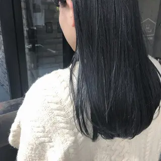 セミロング カラー やまもと さえのヘアスタイル