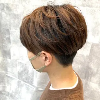 メンズ 韓国レイヤーカット/ くすみカラー/モモのヘアスタイル