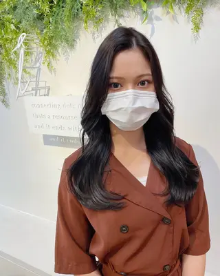 ロング カラー レイヤー/韓国ヘア /顔周り/大久保貴之のヘアスタイル