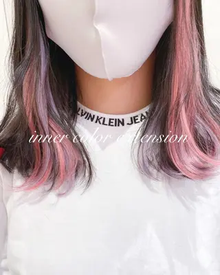 ミディアム 横浜🍒カット エクステ／RIEのヘアスタイル