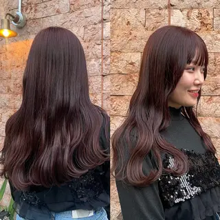 ロング カラー Knit【ニット】所属・yuuka /大阪美容室のヘアスタイル