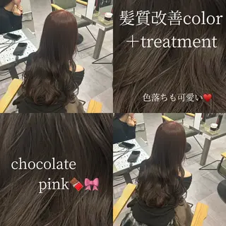 ロング カラー aoi/暖色カラー/ プツッとボブ🎀のヘアスタイル