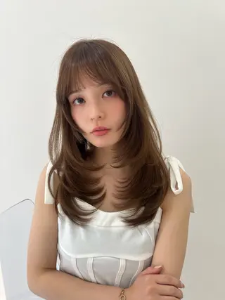 セミロング 💖韓国風💖 レイヤー/LISAのヘアスタイル