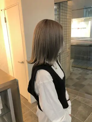 ミディアム キノシタ ナオユキのヘアスタイル