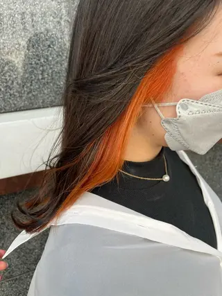 ロング カラー 韓国/インナーカラー 🍑YUI🍑のヘアスタイル