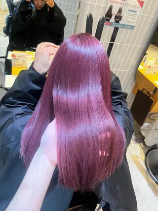 ロング カラー ラフィスヘアードープ所属・👑髪質改善Wカラー /グレージュ/アユカのヘアスタイル