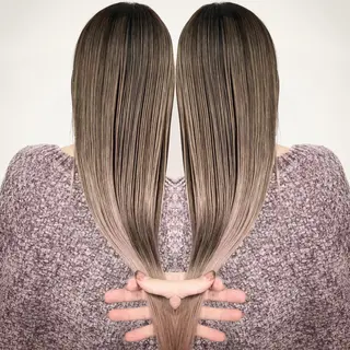 ロング カラー アンドウ ユウ/ レイヤーカット/韓国のヘアスタイル