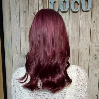 セミロング カラー ちさと/メンズ ショート/縮毛矯正のヘアスタイル