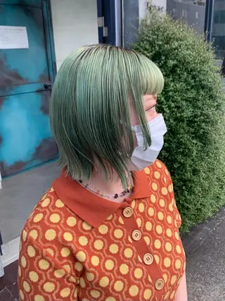 ショート カラー 似合わせカット ケアパーマ喜来雅由のヘアスタイル