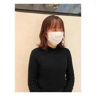 ミディアム カラー 菊池大一 溝の口パーマのヘアスタイル